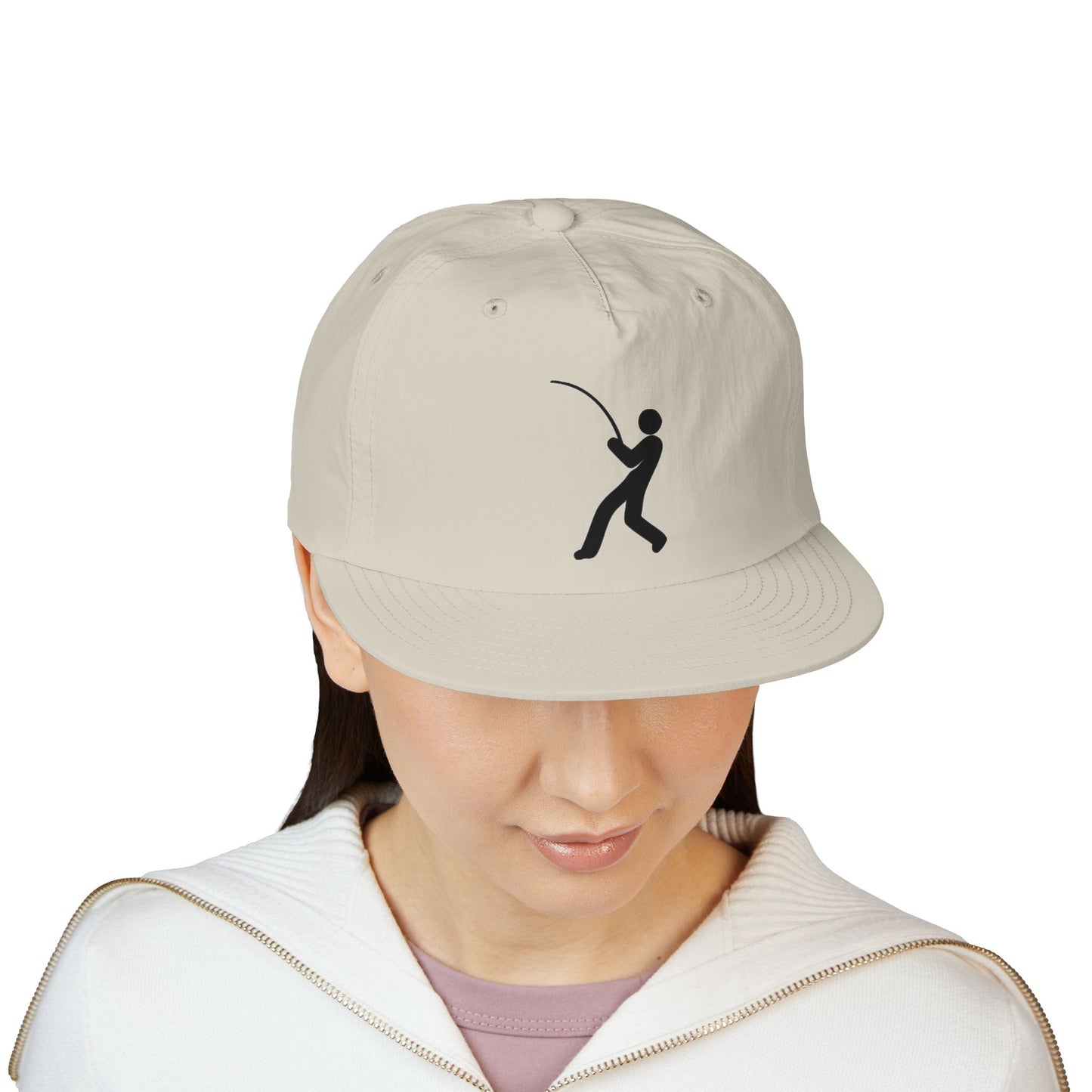 Prolite Surf Cap – Black Little Dude Logo (Recycled Nylon)