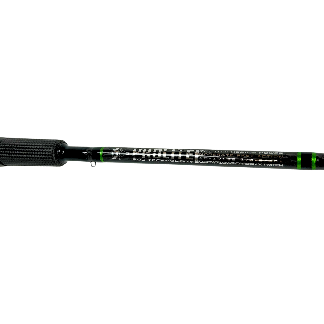 Carbon X Twitch 7’10” Medium Spinning with Aluminum Reel Seat