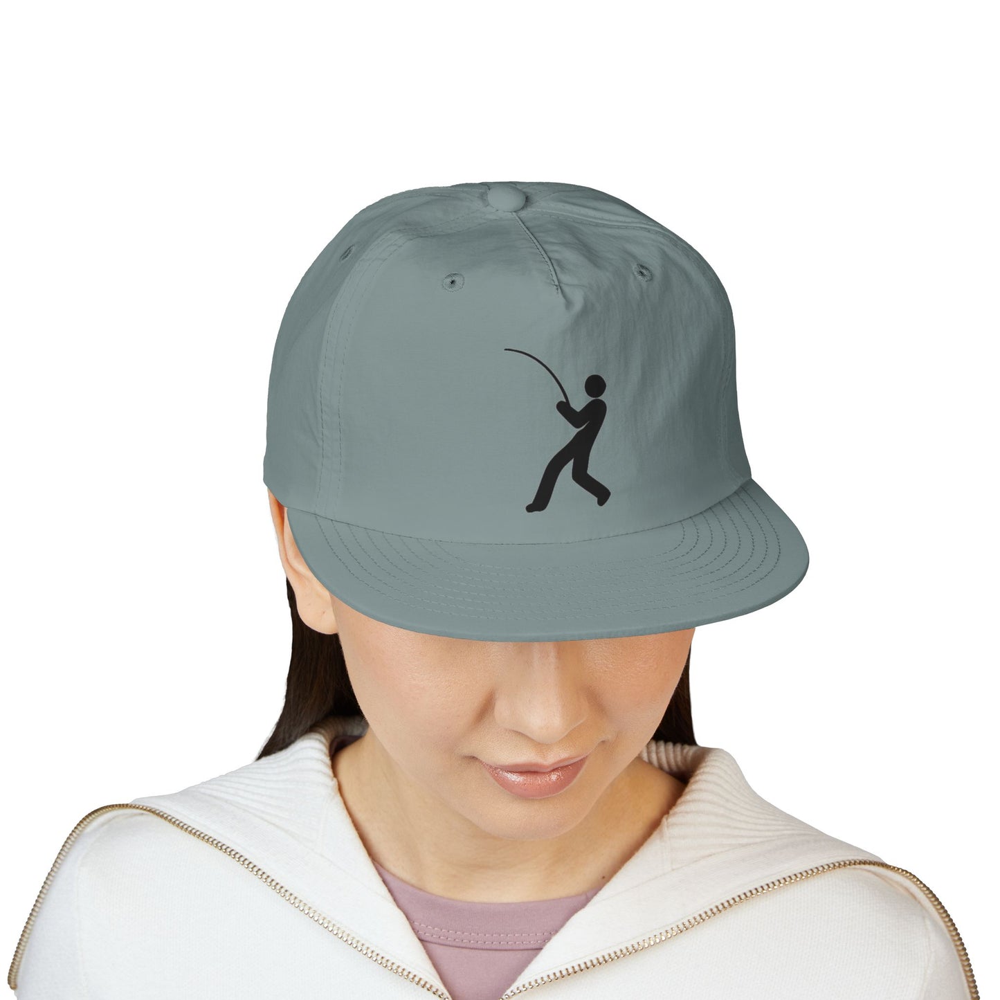 Prolite Surf Cap – Black Little Dude Logo (Recycled Nylon)