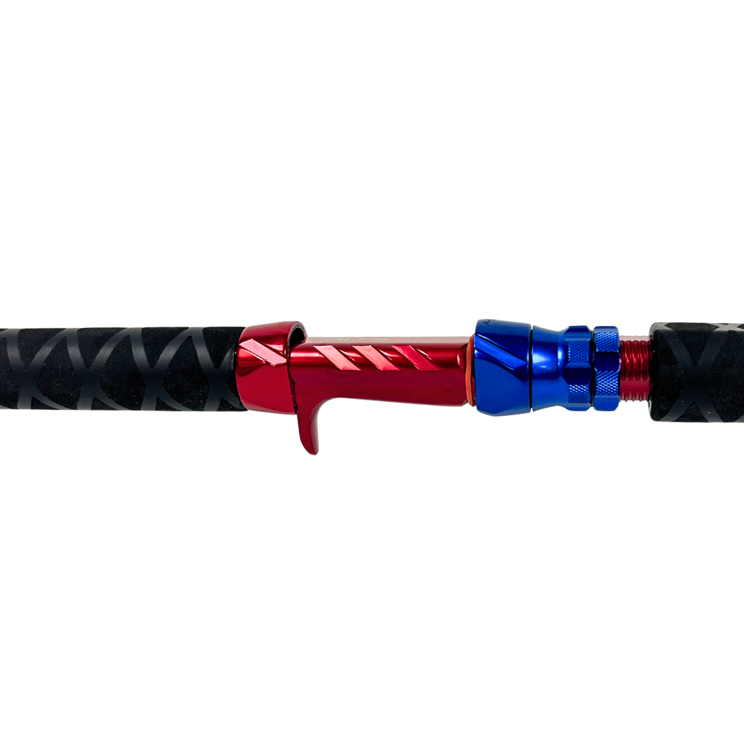 Carbon X Live Bait 7’10” Extra Light Casting - Custom Red/Blue Trim Package