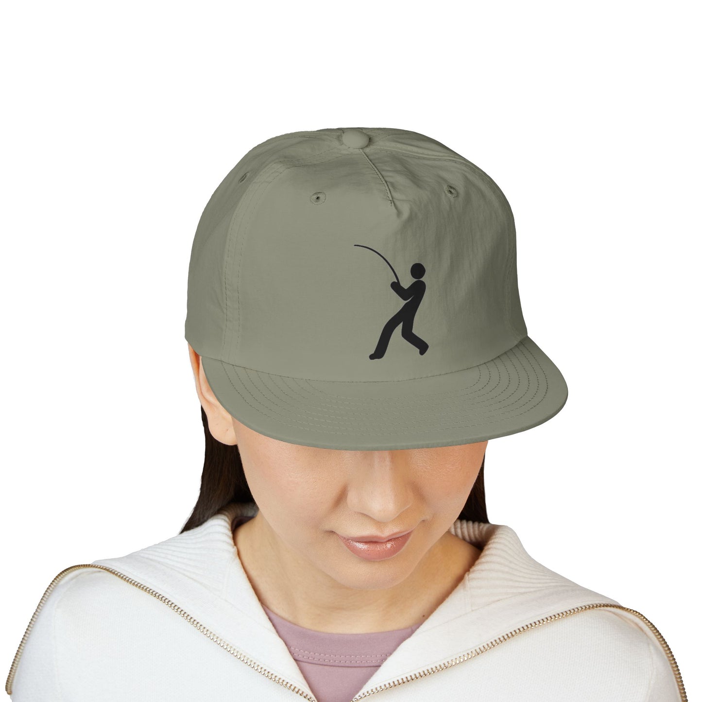 Prolite Surf Cap – Black Little Dude Logo (Recycled Nylon)