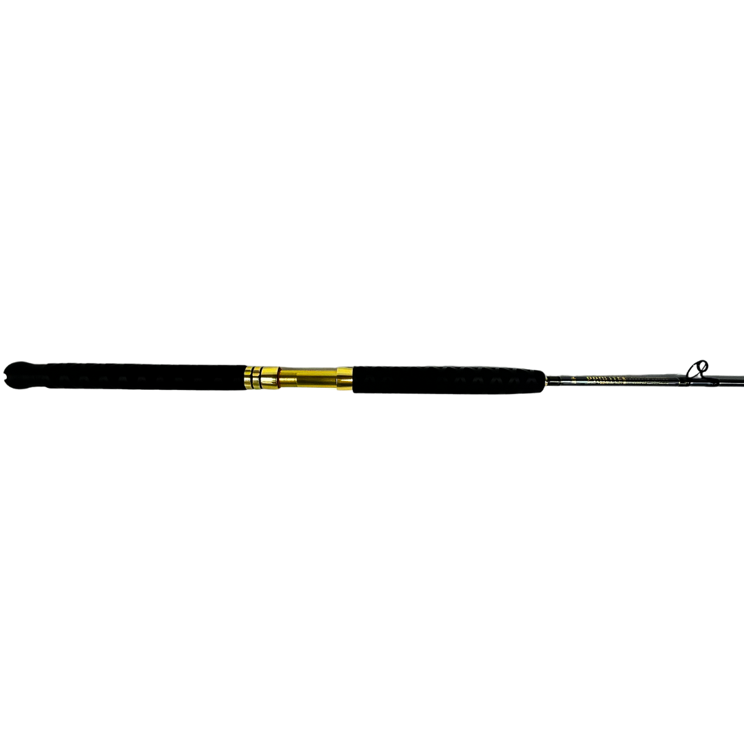 SELECT BLEND HALIBUT 5'8" 50-100# XTRA HEAVY SPIRAL WRAP (GOLD TRIM)