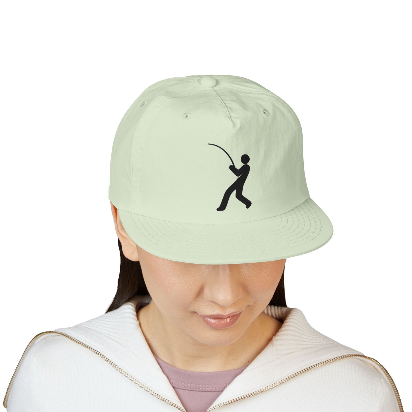 Prolite Surf Cap – Black Little Dude Logo (Recycled Nylon)