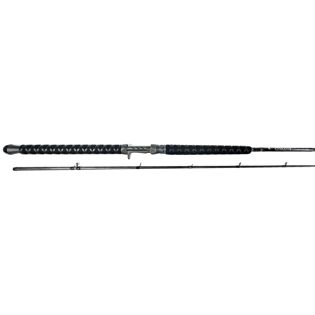 Prolite 10'6" Salmon Downrigger Trolling Rod 10–25 lb | Medium Heavy Takedown DR ("Smoke Signals")