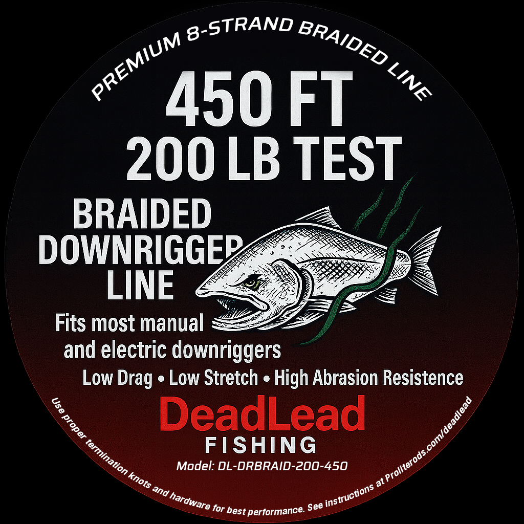 DL-DRBRAID-200-450 — DeadLead 200lb 450ft Braided Downrigger Line (DL-DRBRAID-200-450)