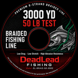 DL-BRAID-50-3000 — DeadLead 50lb 3,000yd Premium 8-Strand Braided Fishing Line (DL-BRAID-50-3000)