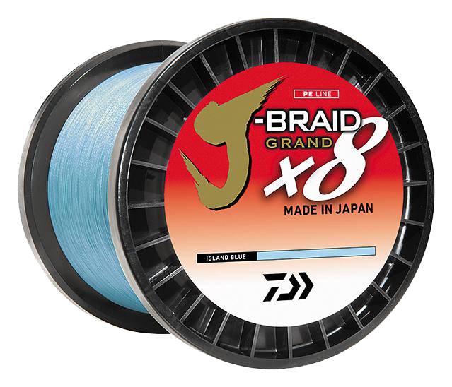 J-BRAID GRAND 8X BULK SPOOL ISLAND BLUE 80# (BY THE YARD)