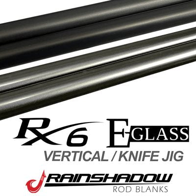 RCKJB800-250-SB — Rainshadow RX6 8'0" 1 pc Medium-heavy/E Glass Rod Blank - Satin Black (RCKJB800-250-SB)