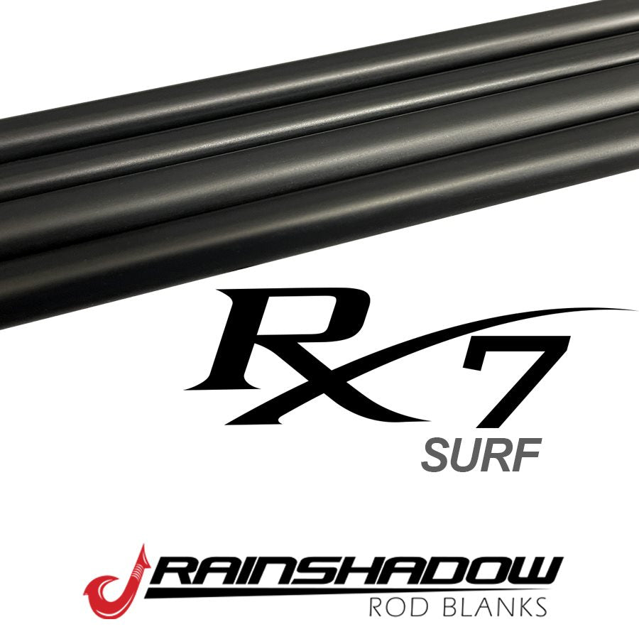 SU1264F-M — 10'6" 2pc RainShadow RX7 Surf Blank Medium-Light Mod-fast Line 15-20lb.lb RX7 Graphite Matte Gray (SU1264F-M)