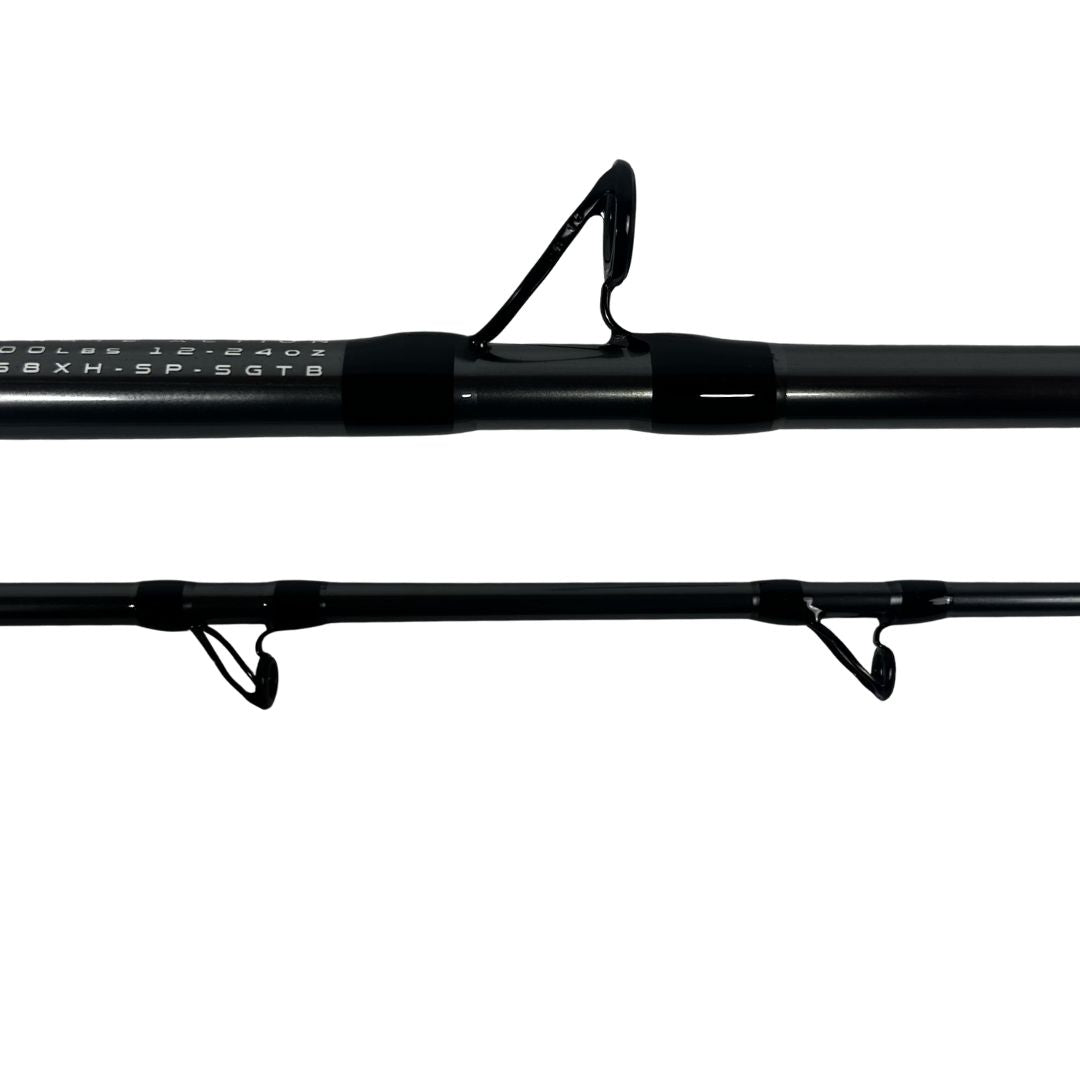 Select Blend Halibut 5'8" 50-100# Xtra Heavy Spiral- "Grey & Black"