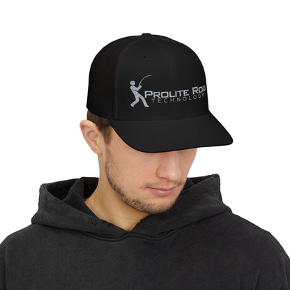 Black Little Dude Snapback Trucker Cap (Embroidery)