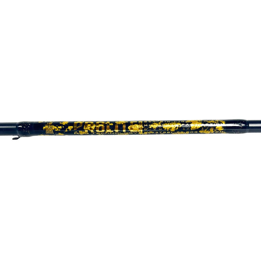 Prolite 9'6" Salmon & Steelhead Spinning Rod 6-10 lb | Light SVX | Black and Gold Flake
