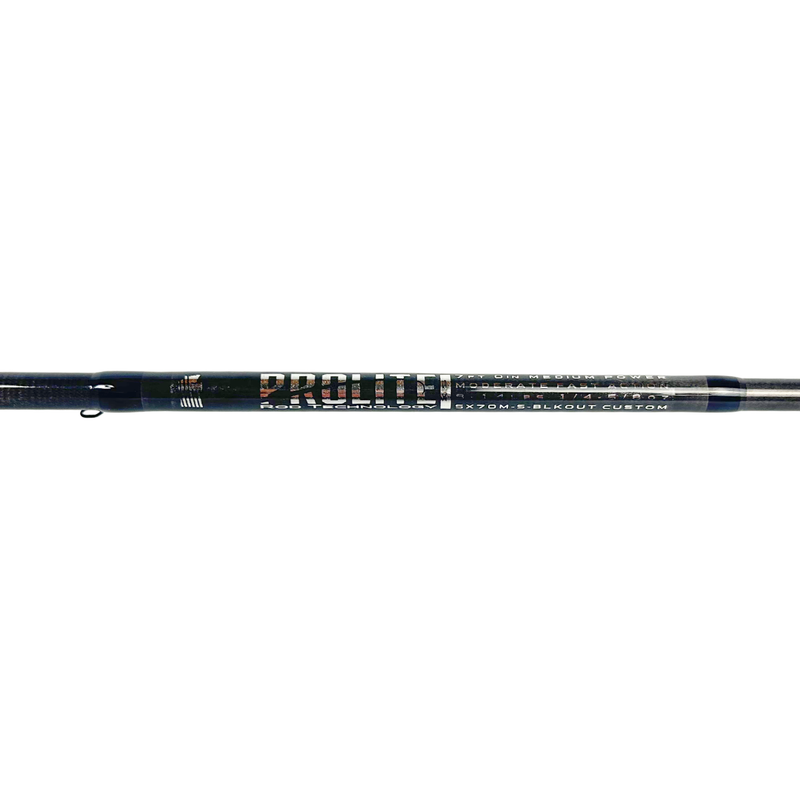 Prolite 7' Medium Spinning Rod 8–14 lb – All-Purpose Freshwater Rod | Bass, Trout & Walleye | Blackout Edition