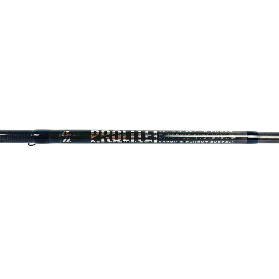 Prolite 7' Medium Spinning Rod 8–14 lb – All-Purpose Freshwater Rod | Bass, Trout & Walleye | Blackout Edition