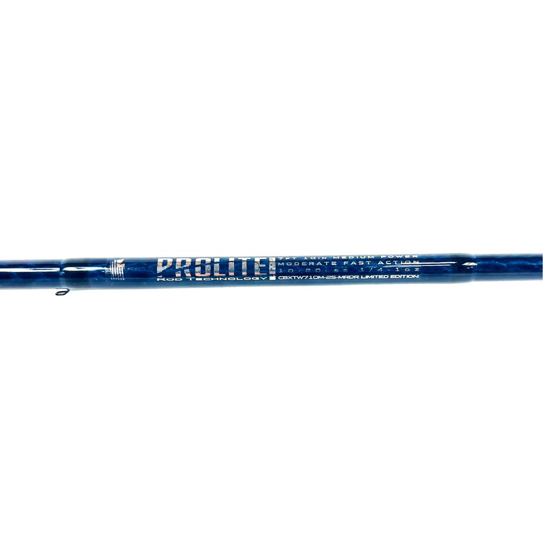 Carbon X Twitch 7’10” 10-17# | Medium Power | Spinning | 2 Piece | Black & Blue