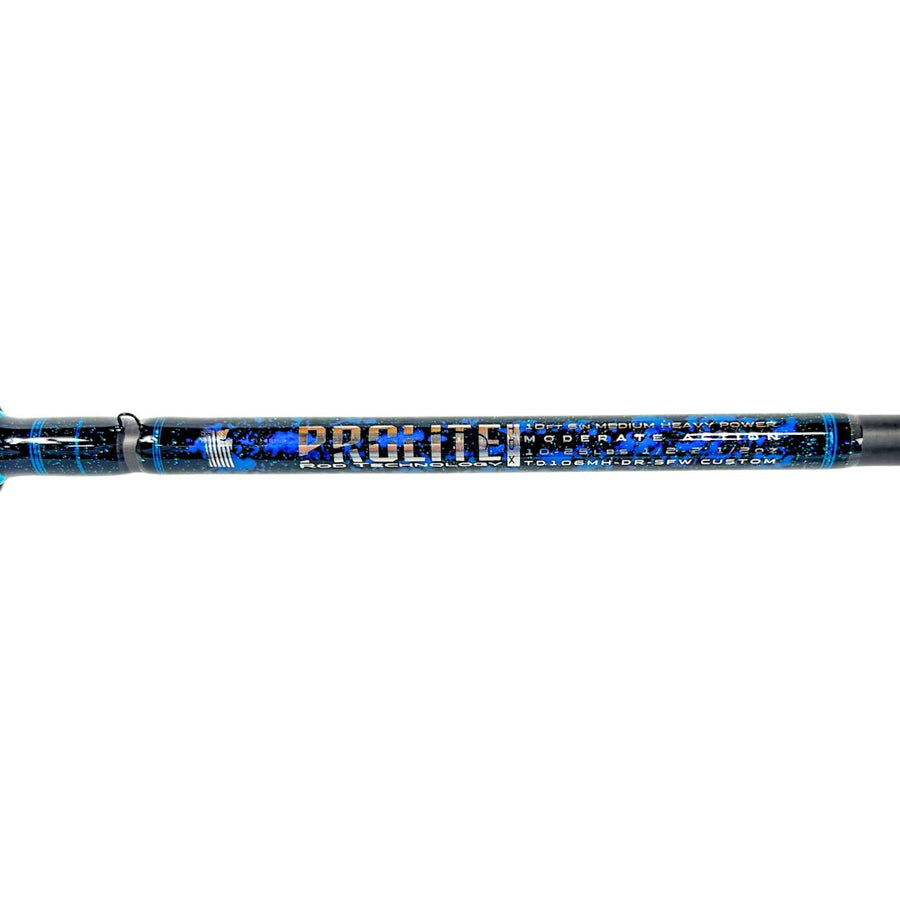 Prolite 10'6" Salmon Downrigger Trolling Rod 10–25 lb | Medium Heavy Takedown DR Seafoam Trim