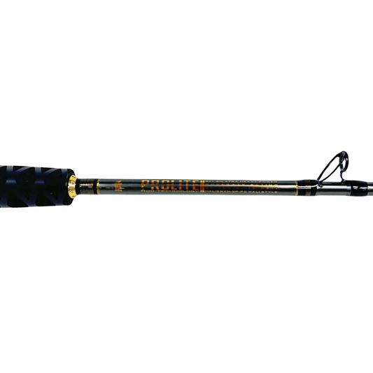 SELECT BLEND HALIBUT 5'8" 50-100# XTRA HEAVY SPIRAL WRAP (GOLD TRIM)