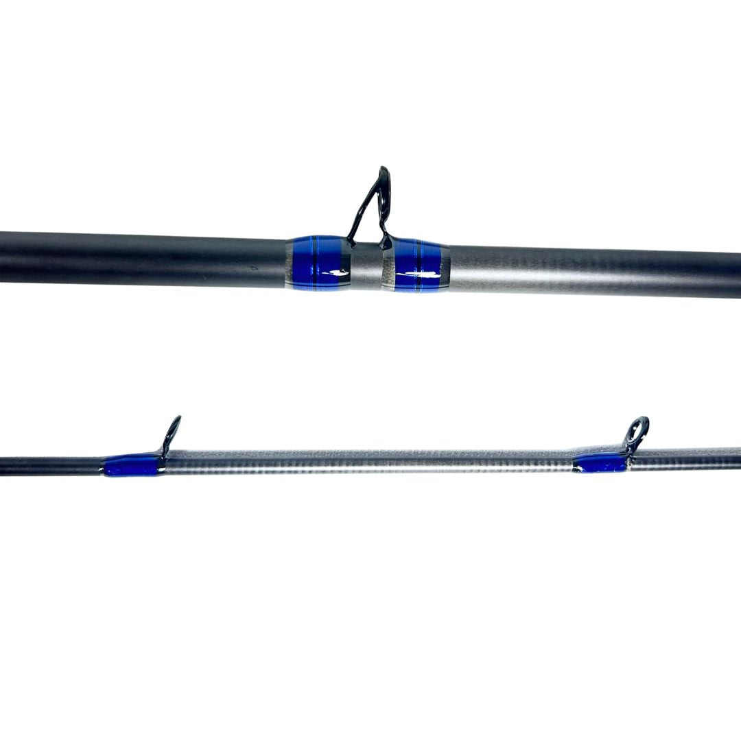 Prolite 10'6" Medium Heavy Salmon Downrigger Trolling Rod – Takedown, 10-25 lb – Blue/Black