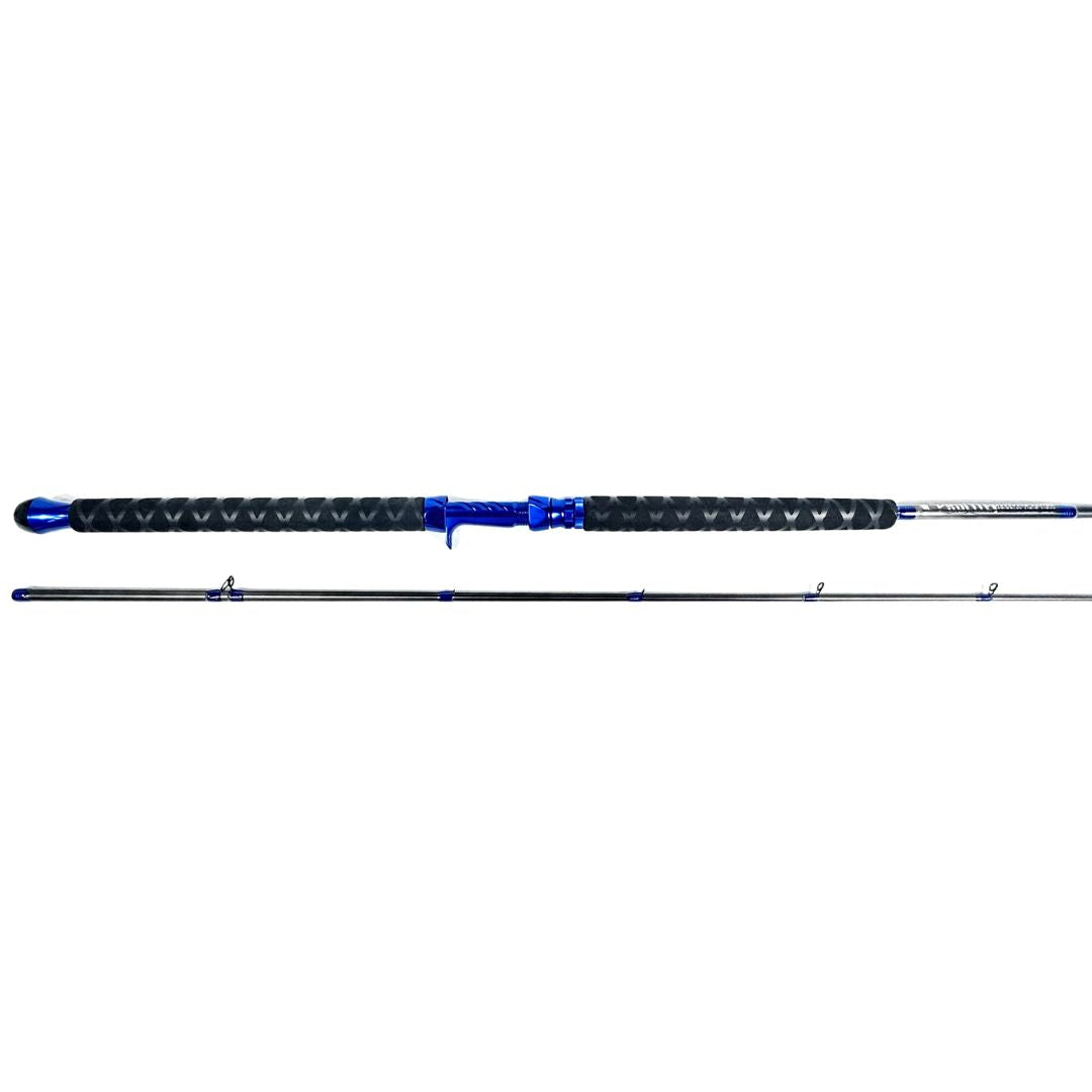 Prolite 10'6" Medium Heavy Salmon Downrigger Trolling Rod – Takedown, 10-25 lb – Blue/Black