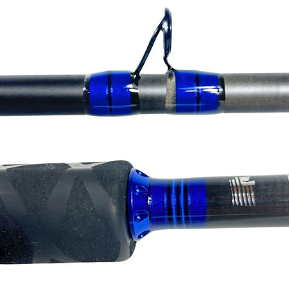 Prolite 10'6" Medium Heavy Salmon Downrigger Trolling Rod – Takedown, 10-25 lb – Blue/Black