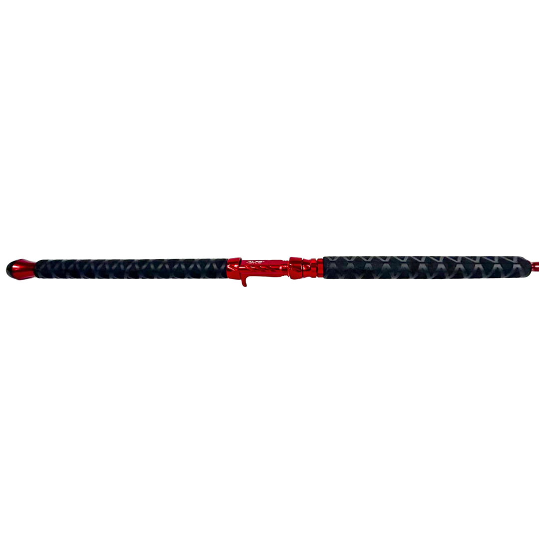 Prolite 10'6" Salmon Downrigger Trolling Rod 10–25 lb | Medium Heavy Takedown DR Red & Gold