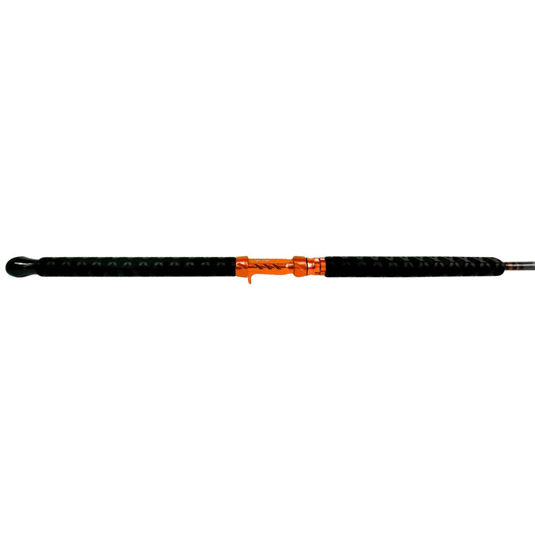 Prolite 10'6" Medium Heavy Salmon Downrigger Trolling Rod – Takedown, 10-25 lb – Orange/Black