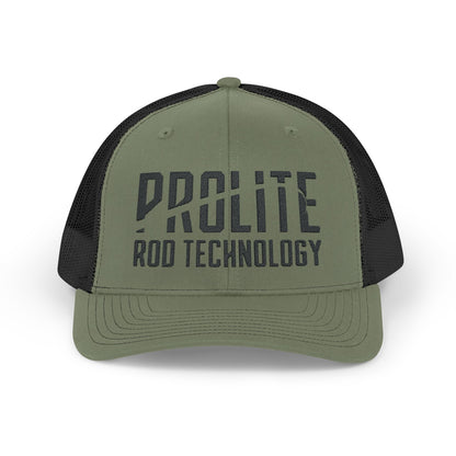 Snapback Trucker Cap Black Prolite Logo Mid-Profile Fit Breathable Mesh Back Adjustable