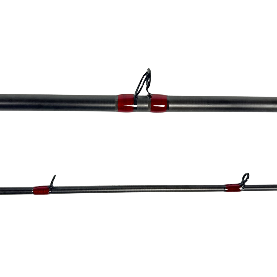 Prolite 10'6" Salmon Downrigger Trolling Rod 10–25 lb | Medium Heavy Takedown DR Red & Gold