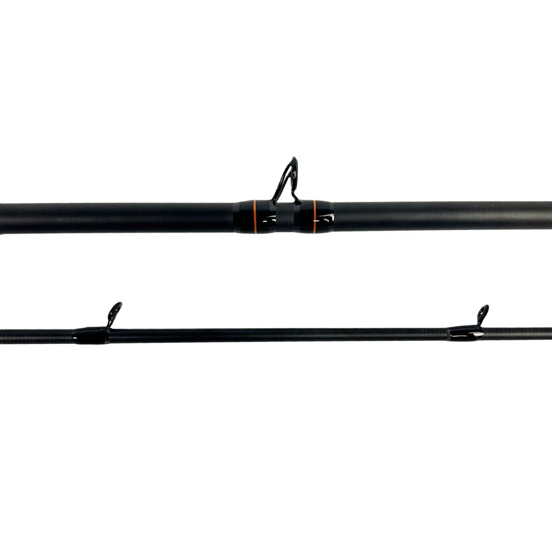 Prolite 10'6" Medium Heavy Salmon Downrigger Trolling Rod – Takedown, 10-25 lb – Orange/Black