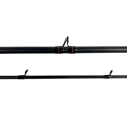 Prolite 10'6" Medium Heavy Salmon Downrigger Trolling Rod – Takedown, 10-25 lb – Orange/Black