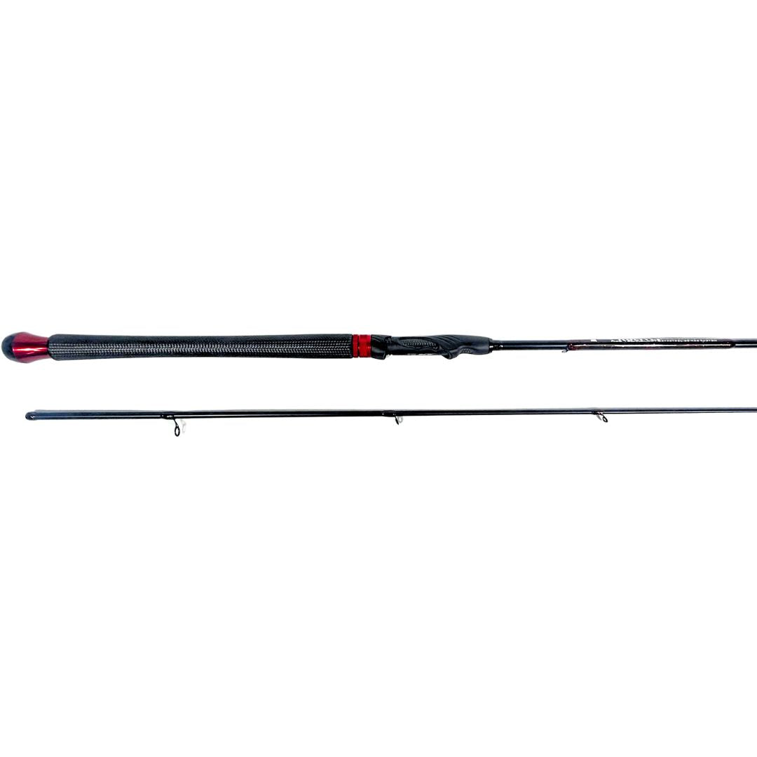 Prolite 9'6" Salmon & Steelhead Spinning Rod 6-10 lb | Light Power | SVX | Black and Red
