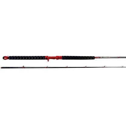 Prolite 10'6" Salmon Downrigger Trolling Rod 10–25 lb | Medium Heavy Takedown DR Red & Gold