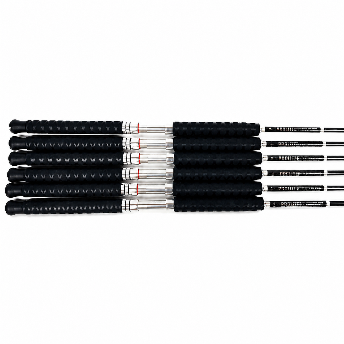 Prolite Rods Prolite Carbon X 6-Rod Saltwater Boat Rod Set | 7' 20–40 lb Live Bait ...