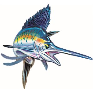 DCL177 - Decal  Sailfish (Action) 1.11" x 1.19" (C445)