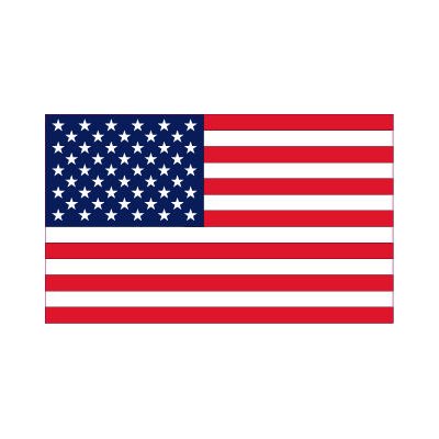 DCL217 - Decal American Flag (Flat) .50" x .83" (FL1-USA-FLAT)