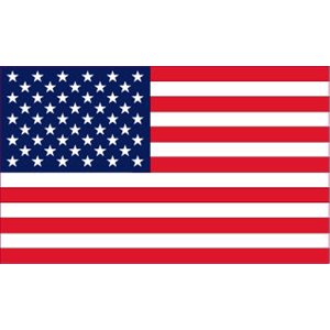 DCL217 - Decal American Flag (Flat) .50" x .83" (FL1-USA-FLAT)