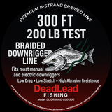 DL-DRBRAID-200-300 — DeadLead 200lb 300ft Braided Downrigger Line (DL-DRBRAID-200-300)