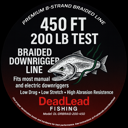 DL-DRBRAID-200-450 — DeadLead 200lb 450ft Braided Downrigger Line (DL-DRBRAID-200-450)