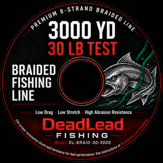 DL-BRAID-30-3000 — DeadLead 30lb 3,000yd Premium 8-Strand Braided Fishing Line (DL-BRAID-30-3000)