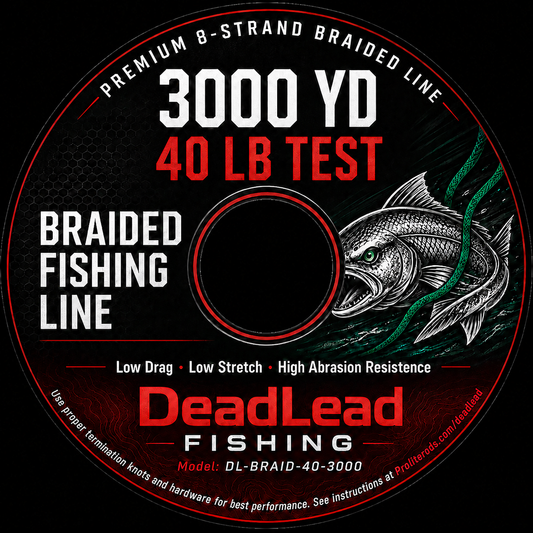 DL-BRAID-40-3000 — DeadLead 40lb 3,000yd Premium 8-Strand Braided Fishing Line (DL-BRAID-40-3000)