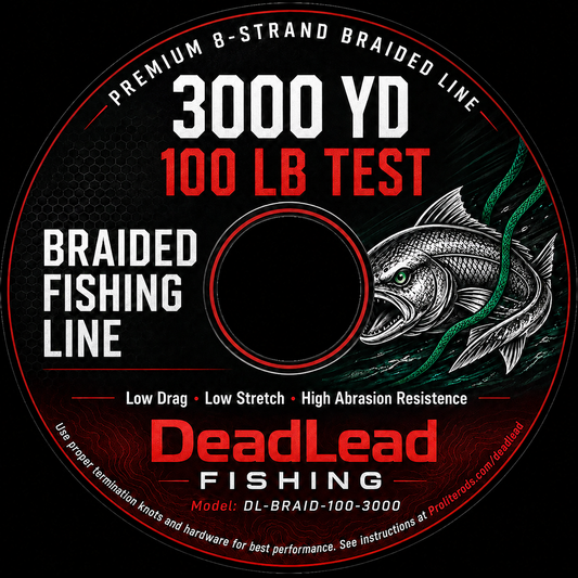 DL-BRAID-100-3000 — DeadLead 100lb 3,000yd Premium 8-Strand Braided Fishing Line (DL-BRAID-100-3000)