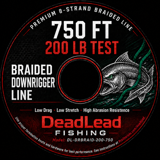 DeadLead Fishing 8-strand braided line label — DL-DRBRAID-200-750