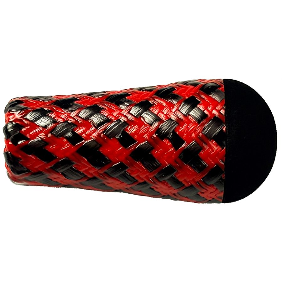 FCFB2.46-375-DS/R — Forecast Dragonscale Carbon Fighting Butt 2.46" 0.375" Bore With Cap Red (FCFB2.46-375-DS/R)