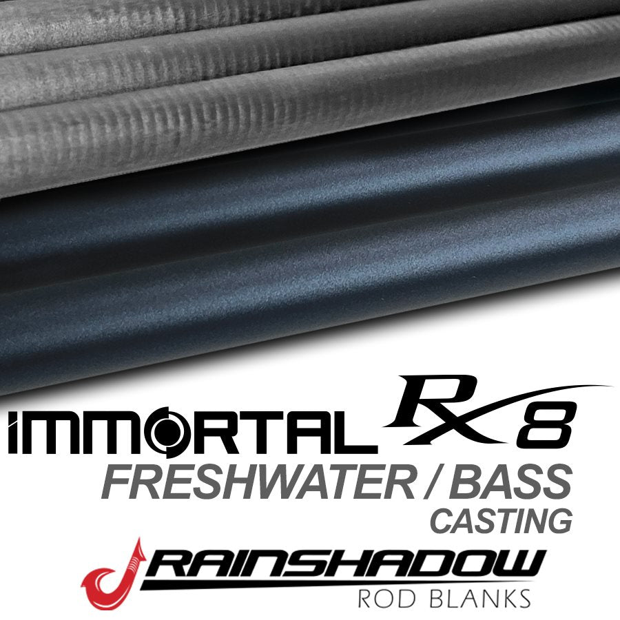 IMMC76XH-MBA — 6'8" RainShadow Immortal RX8 Casting Blank Medium Fast Line 10-17lb. RX8 Graphite Midnight Blue Abyss (IMMC76XH-MBA)