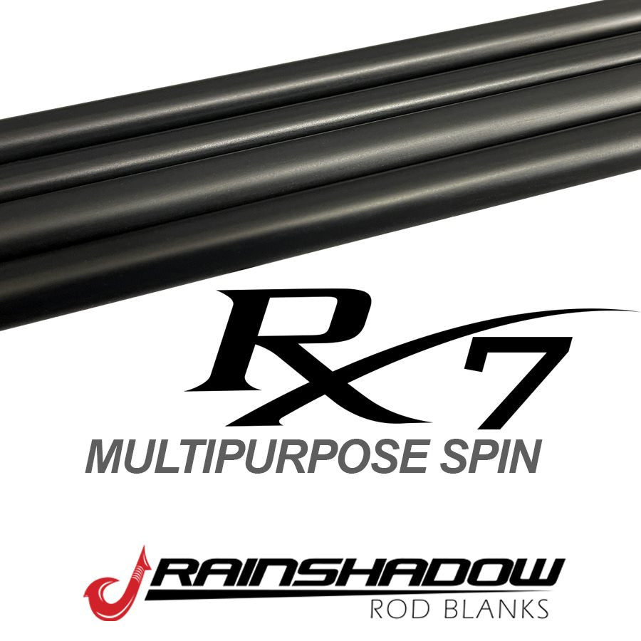 ISP842F-M — 6'6" 2pc RainShadow RX7 Spinning Blank Medium Mod-fast Line 6-12lb. RX7 Graphite Matte Gray (ISP842F-M)