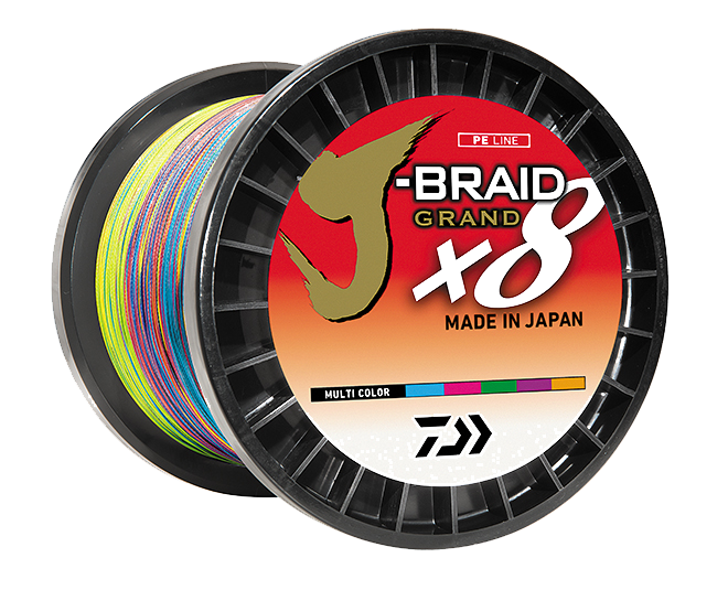 J-BRAID GRAND X8 80# MULTICOLOR 3300YD BULK SPOOL