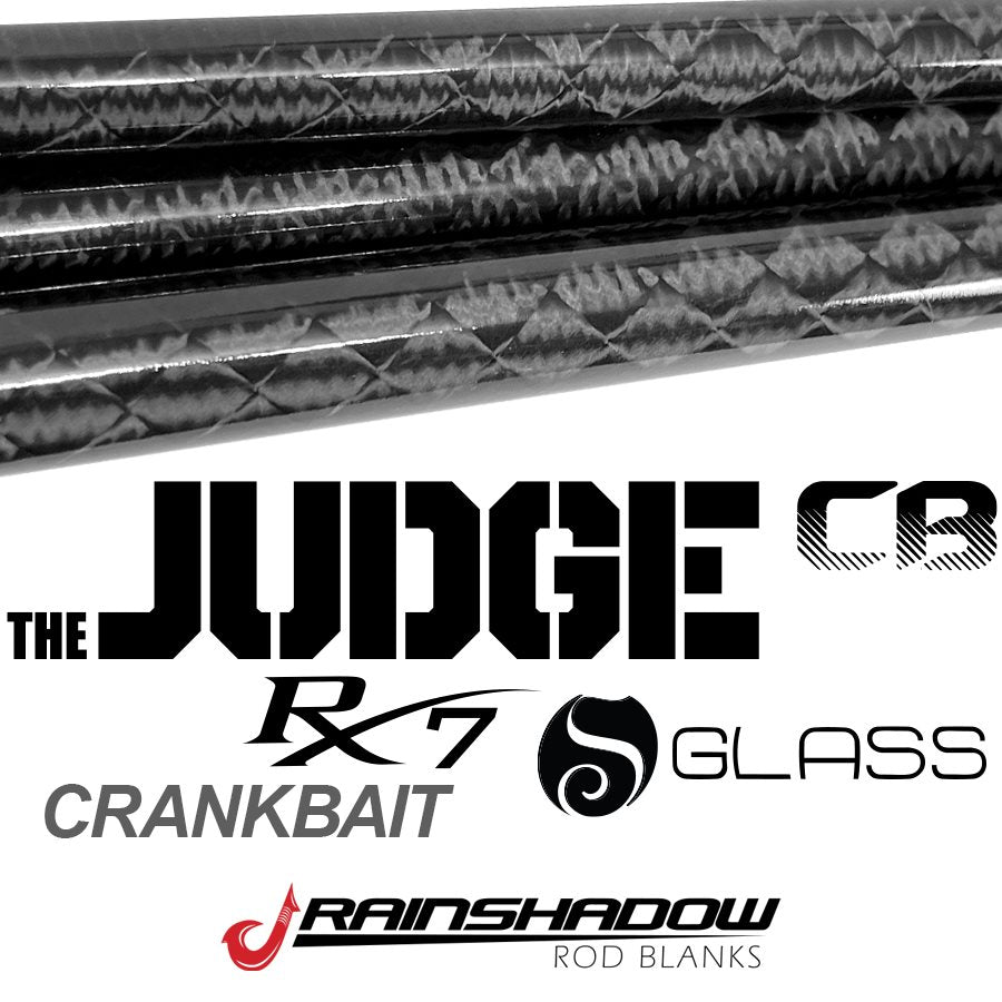 JDGCB710XH-CG — RainShadow The Judge RX7 / S Glass Blank Medium Mod-fast Line 10-17lb. RX7 Graphite/S-Glass Clear Gloss (JDGCB710XH-CG)