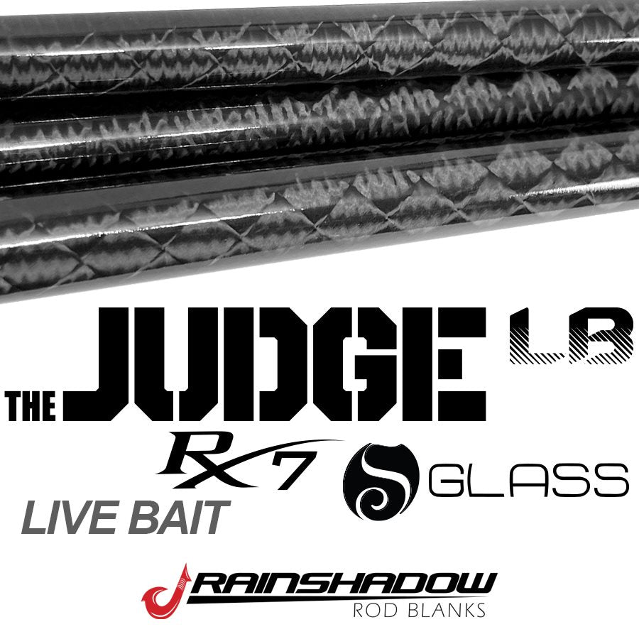 JDGLB810L-CG — RainShadow The Judge RX7 / S Glass Blank X Light Fast Line 10-25lb. RX7 Graphite/S-Glass Clear Gloss (JDGLB810L-CG)