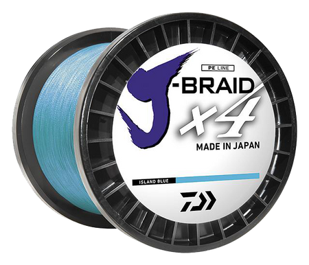 J-BRAID 4X BULK SPOOL ISLAND BLUE 30# (BY THE YARD)