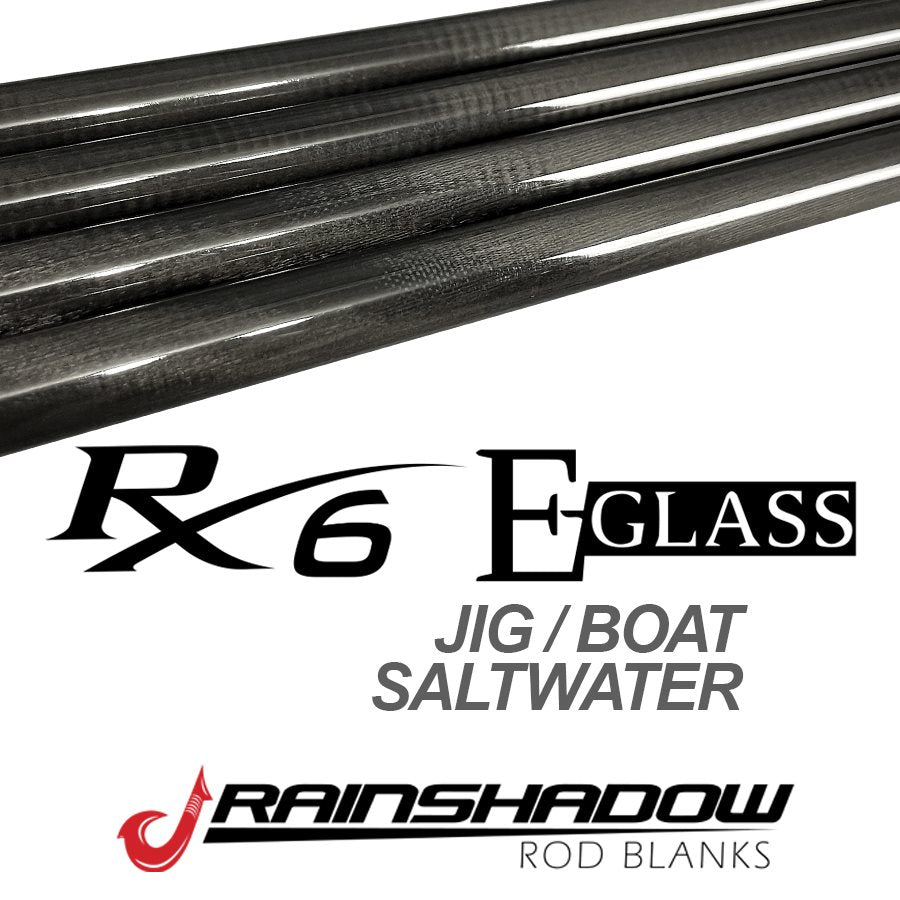 RCJB90H-CG — 6'6" RainShadow RX6 / E Glass Blank Medium-Light Fast Line 10-20lb. RX6 Graphite/E-Glass Clear Gloss (RCJB90H-CG)
